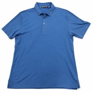 TravisMathew Polo Shirt Blue Performance Golf Casual Stretch Men L